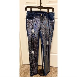 Justice Super Skinny Mid Rise Jeans Size 14 NWT